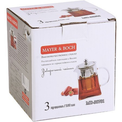 30701 Чайник заварочный 350мл, MAYER&BOCH, стекло 