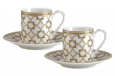 PM-0125/DECO Кофейная пара: чашка 0,08л с блюдцем 11см ,2 штуки, Pozzi Milano, серия Deco