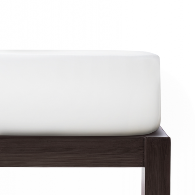 TK26-FS0006 Простыня на резинке из премиального сатина белого цвета из коллекции Essential, 200*200*30см