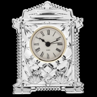 990/79400/8/57400/160-119  Часы хрустальные 16 см Crystal BOHEMIA