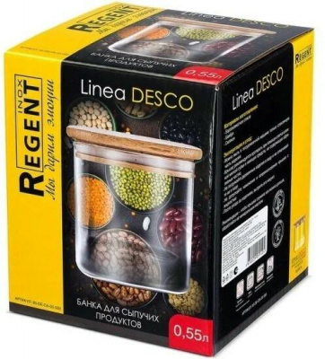 93-DE-CA-03-750 Банка для сыпучих продуктов 0,75л  стекло, REGENT, серия Linea Desco