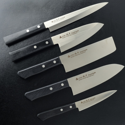 801-850 Нож кухонный универсал Satake Black Pakka Wood 120mm Япония